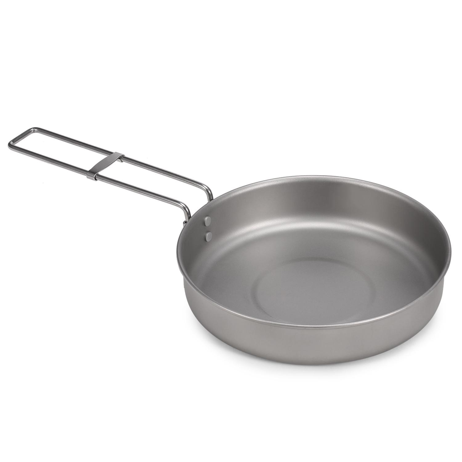 Titanium Frypan Outdoor Camping Hiking Picnic Cooking Frying Pan For Outdoor Camping Hiking Backpacking Picnic Cookware