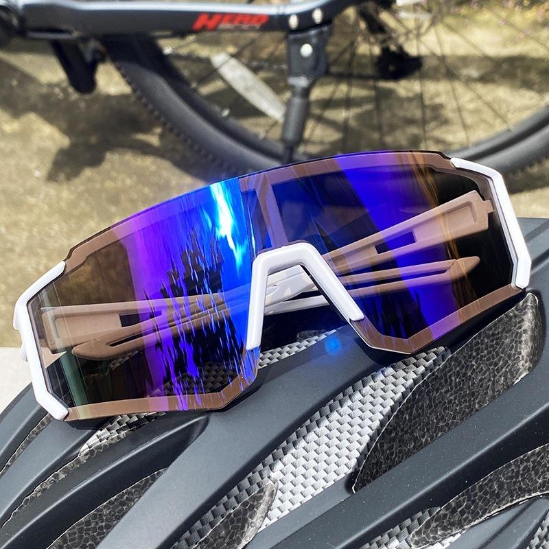Retro Men Outdoor Cycling Sunglasses Large Frame Colorful Windproof Sports Goggles Women Skiing Hiking Eyewear