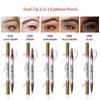 Waterproof Dual-Ended Eyebrow Pen and Eyebrow Brush