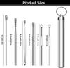 Fayby 6pcs Ear Cleaner Wax Removal Tool | Stainless Steel Earpick Sticks | Earwax Remover Curette Ear | Ear Digger Pick Cleaning Ear Cleanser Spoo