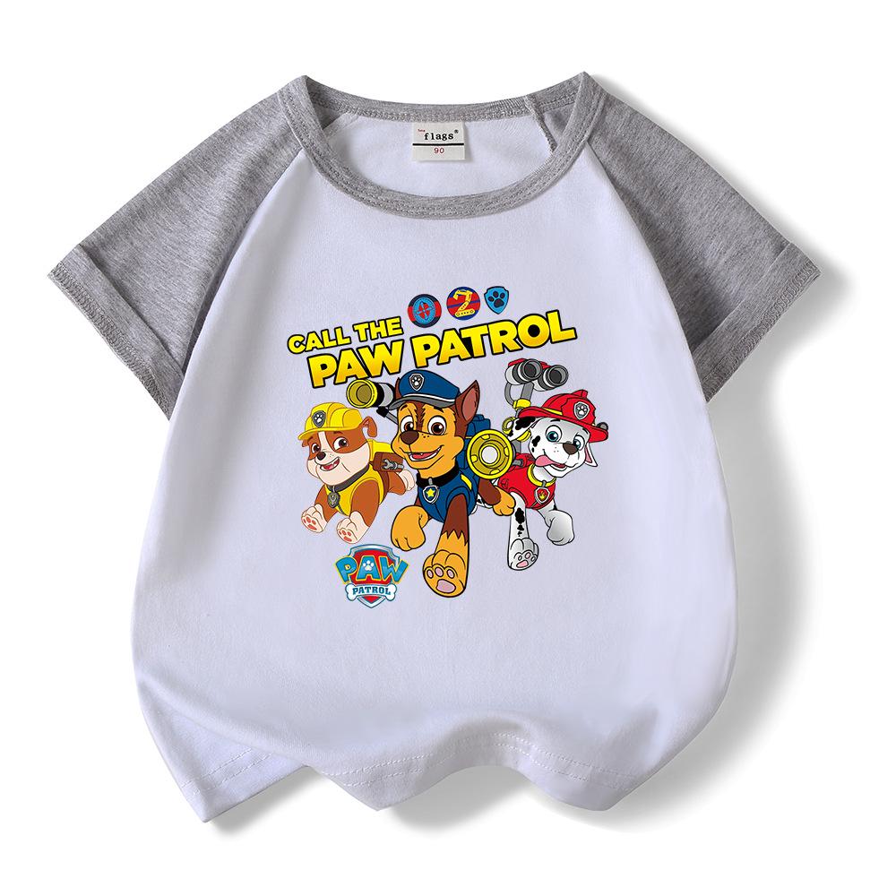 Paw Patrol Kids' Cotton T-Shirt & Shorts Set - Summer Style Boys' Casual Outfit