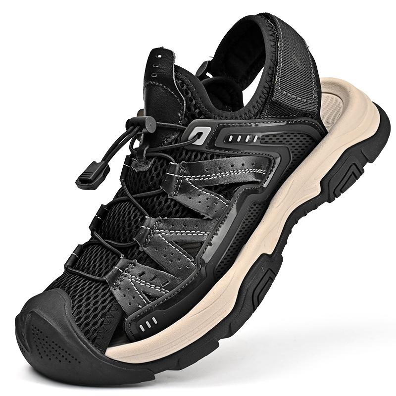 New Summer Men's Sandals Breathable 45 Large Size Bag Head Wear Rotating Girl Buckle Sports Sandals Beach Shoes