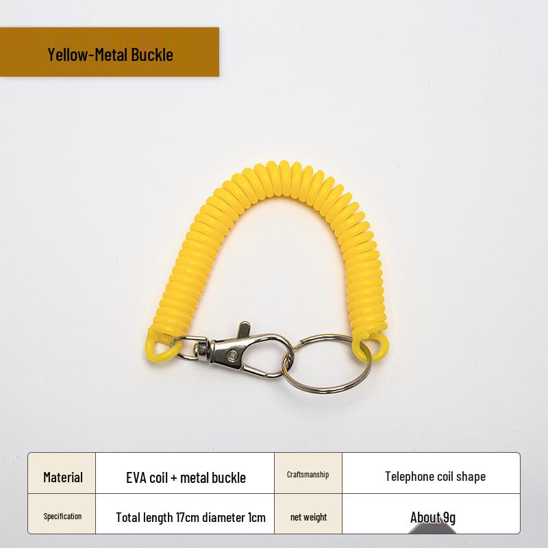 Spring Buckle Keychain Cord – Anti-Lost Outdoor Strap with Bag Holder