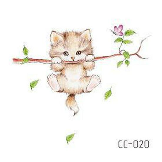 Adesivi Tatuaggio Cartoni Animati Animali Adorabili: Design di Gattini, Cuccioli e Coniglietti Carini