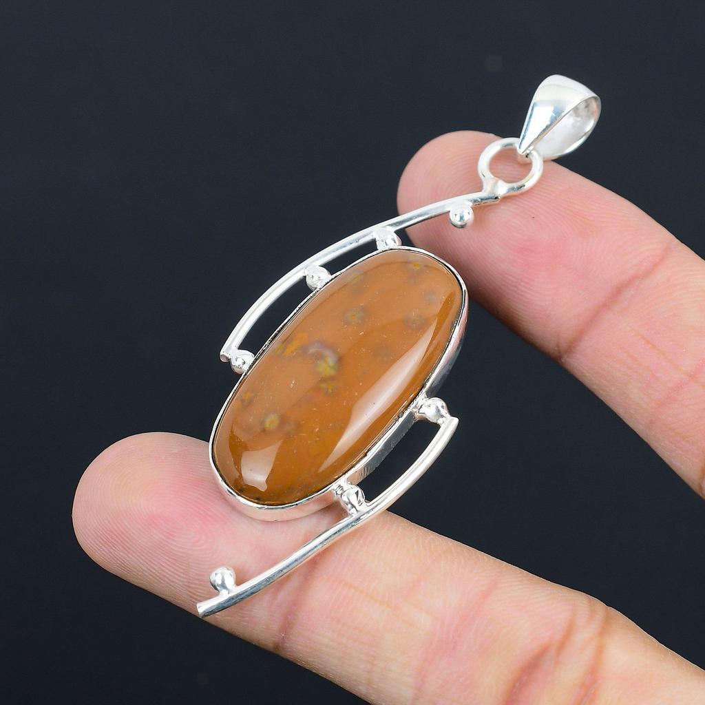 Sisters Day Deal 925 Sterling Silver Ocean Jasper Gemstone Wife Pendant Jewelry