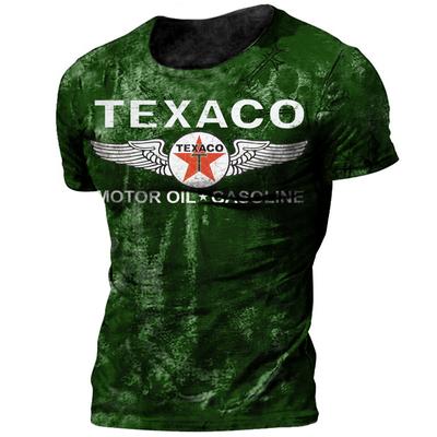 T-shirt moda vintage per uomo Texaco streetwear da uomo stampato 3d Abbigliamento sportivo classico oversize 6xl Top Tee Shirt Abbigliamento uomo