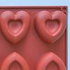 Heart Shape Silicone Mold 8-Cavity Chocolate Cake Soap Candles Mold Flexible Easy Release Baking Mold Kitchen Home Bakery Restaurant Cooking Tools