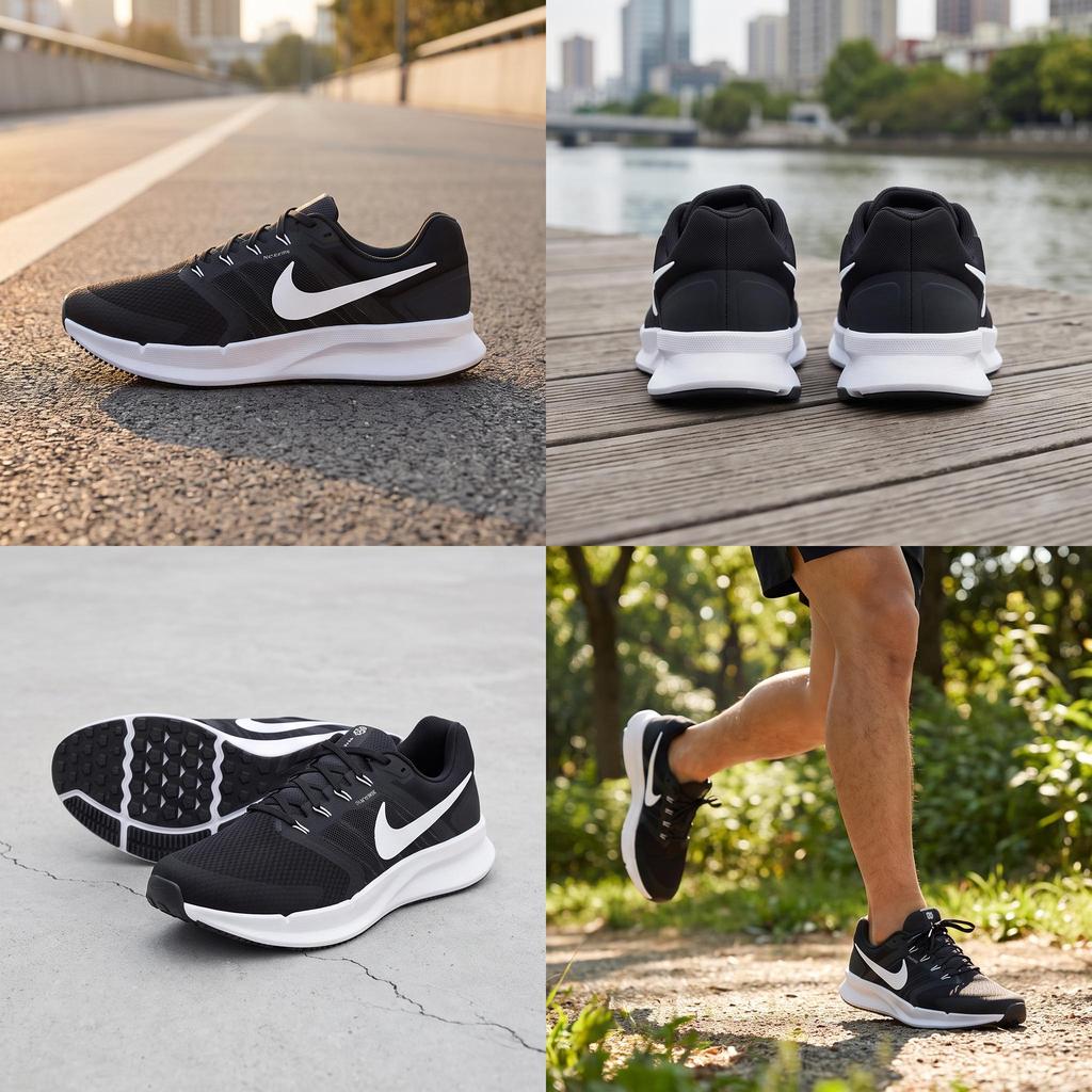 Nike Run Swift 3 Nero Bianco Uomo Sneakers Grigio Fumo Scuro DR2695-002