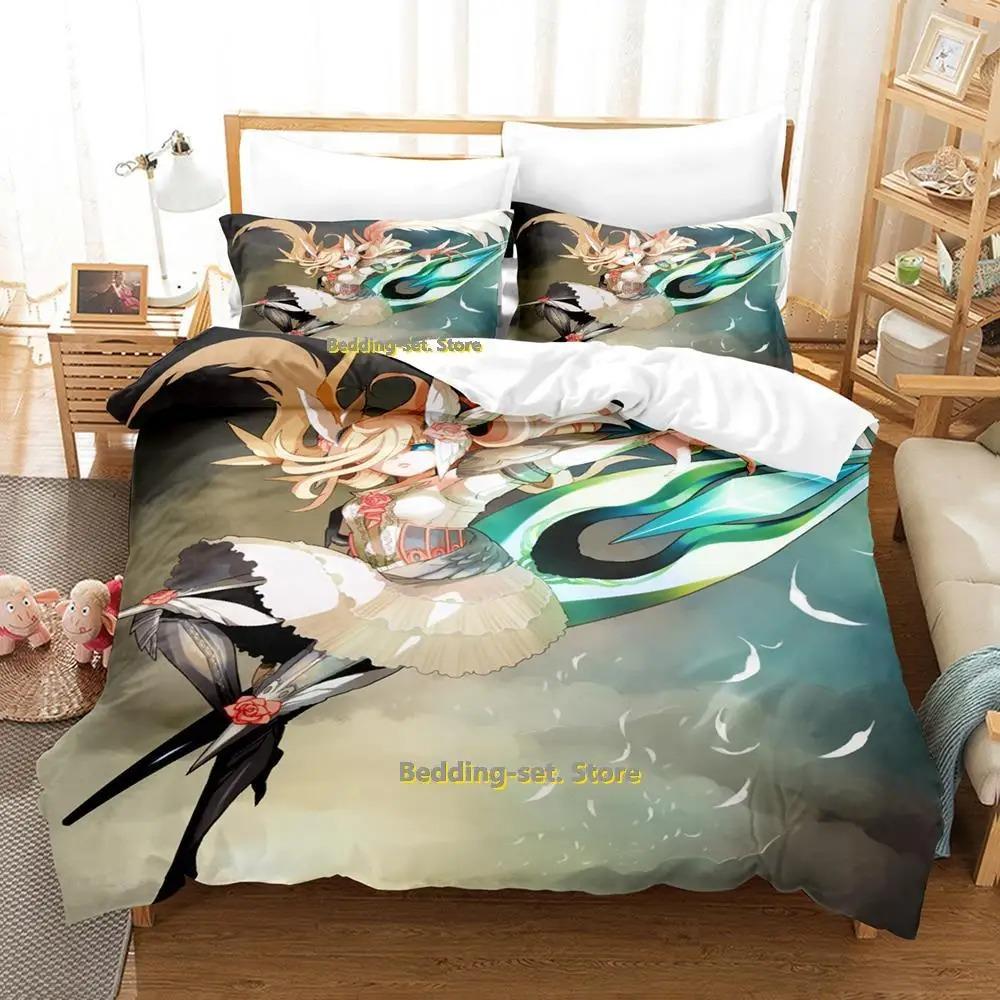 Lord of Vermillion Bettwäsche-Set Einzelbett Twin Full Queen King Size Anime Bettbezug für Schlafzimmer von Erwachsenen und Kindern