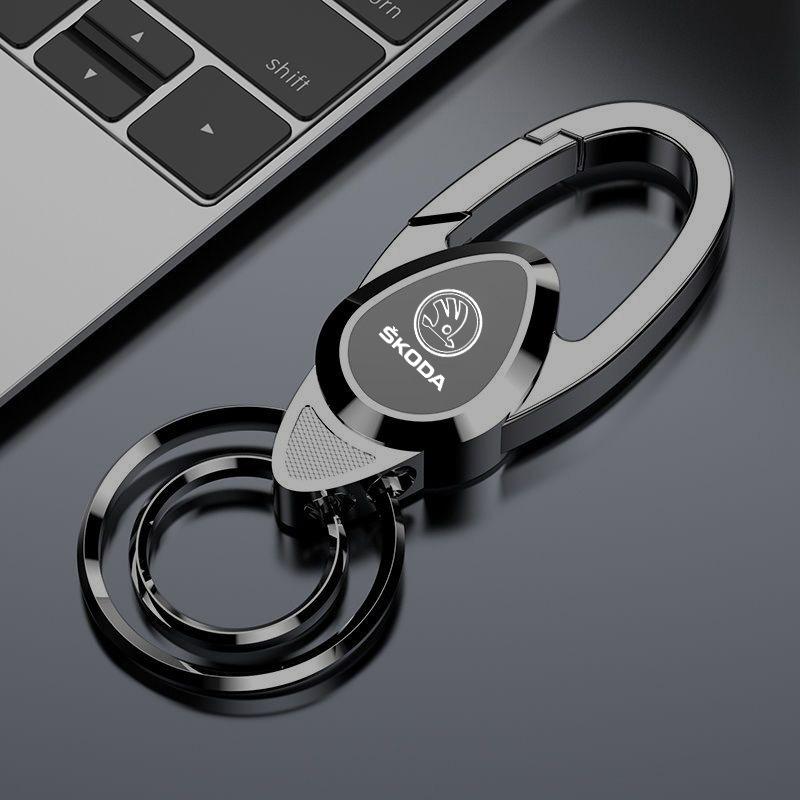 2026 Hot 3D Metal Car Emblem Key Chain Ring Auto Keyring For Skoda octavia fabia rapid yeti superb octavia a5 a7 Keychain Access