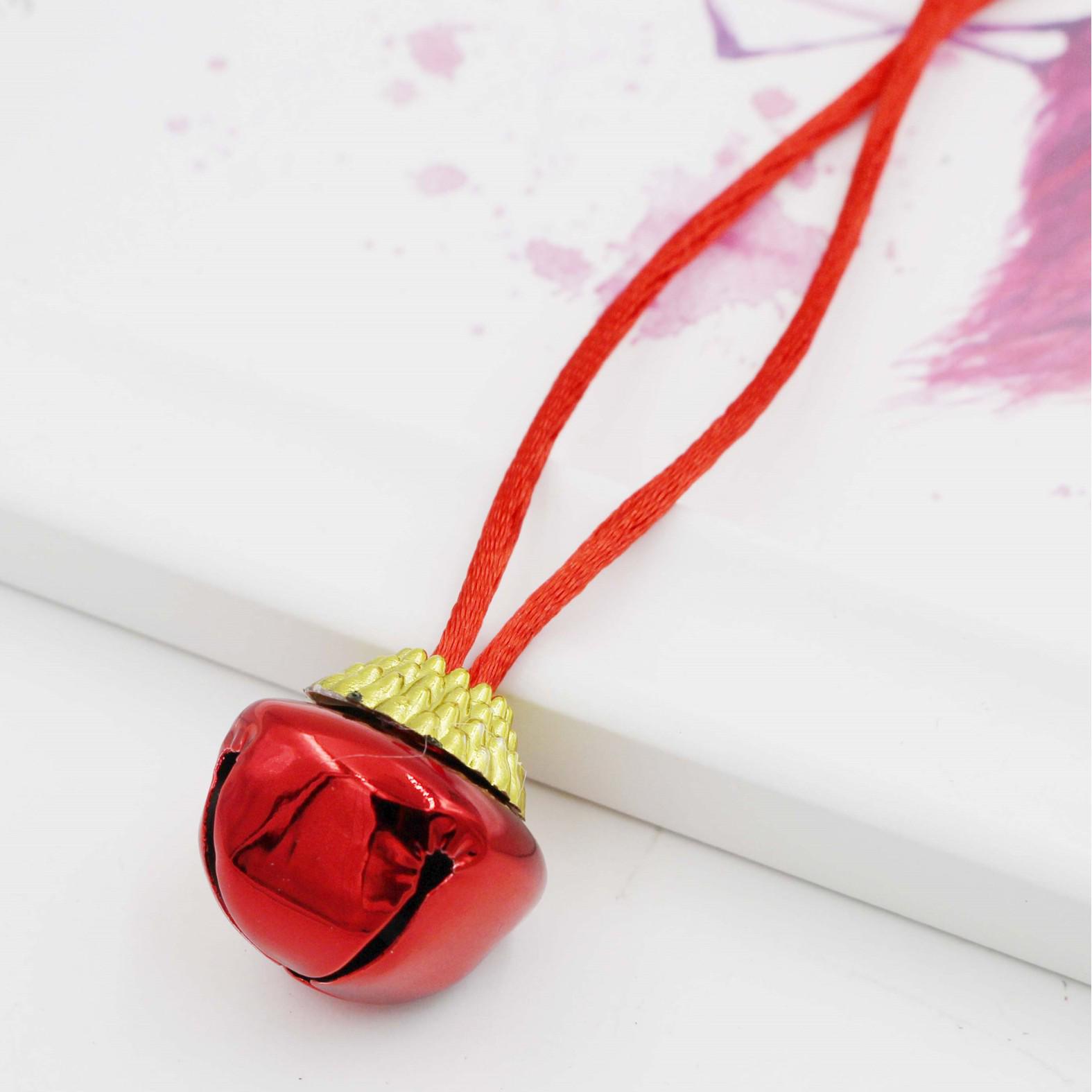 

Colorful Handmade Christmas Bell Pendant with Rope for DIY Bracelet & Necklace Customizable Bell Color