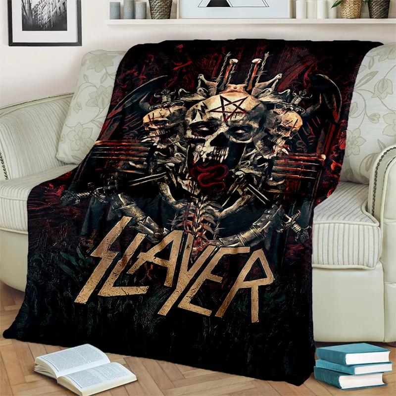 Одеяло Rock Slayer Heavy Metal Band, мягкое одеяло для дома, спальни, кровати, дивана, пикника, путешествия, офиса, отдыха, одеяло, детское одеяло 75X95CM