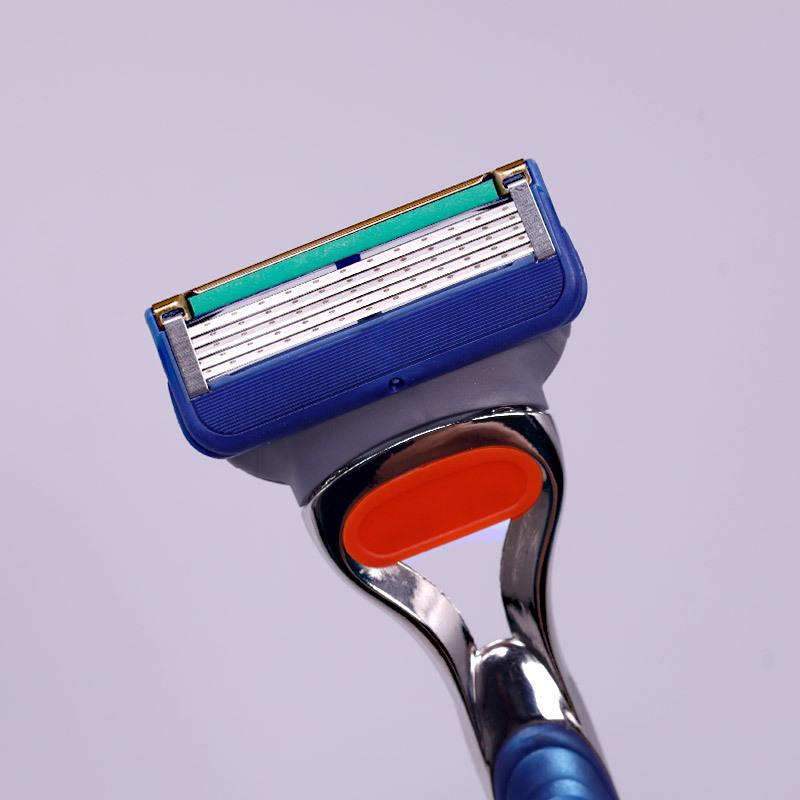 Five-Layer Blade Manual Shaving Razor with Sharp 5-Blade Head and Handle