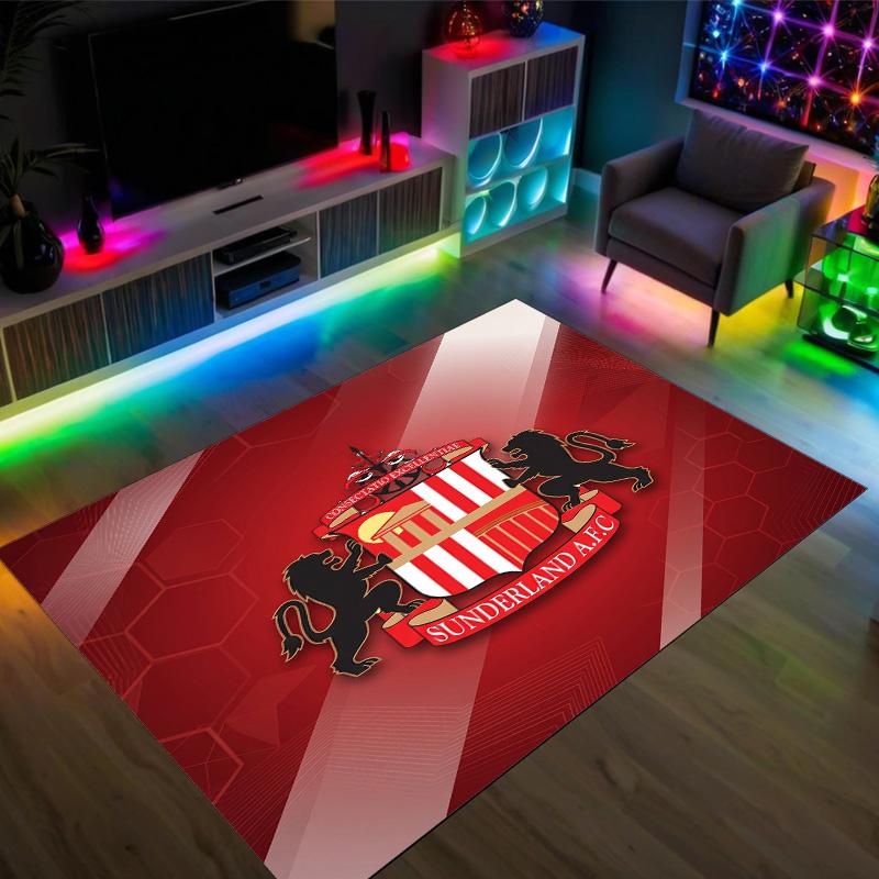 Sunderland Design Křišťálový sametový koberec Útulný ne?Protiskluzová tištěná předložka do ložnice, obývacího pokoje, předsíně