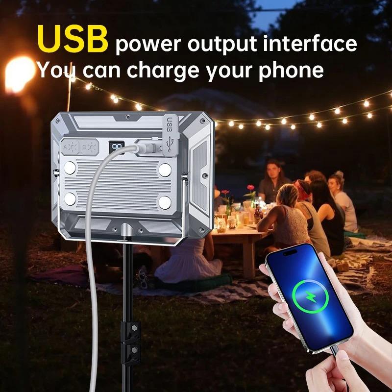 Portable LED Camping Tent Light Rechargeable Searchlight High Power Outdoor Emergency Lighting Waterproof Hanging Night Lamp