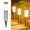 Cylindrical Garden Solar Light Dusk To Dawn Outdoor Waterproof Lights Lamp Cool White Warm White Solar Powered Garden Lighting