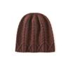 Women's High-End Cashmere Cable Knit Hat - Thickened Warm Fashion for Autumn/Winter 2025