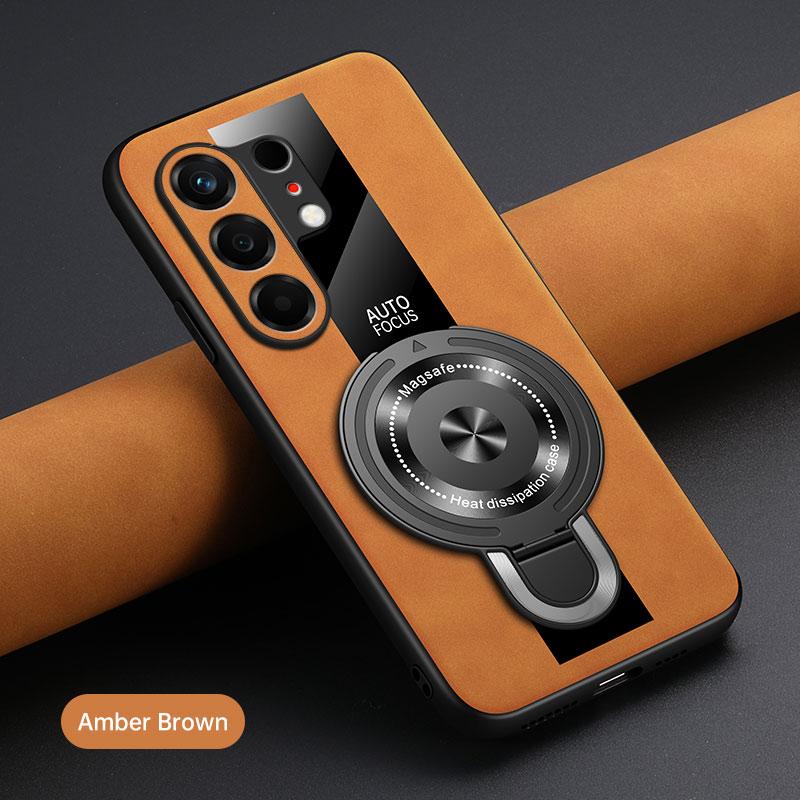 For Tecno Camon 50 Ultra Magsafe Wireless Charging Cover For Tecno Camon 50 Pro 4G PU Leather Shockproof Ring Stand Holder Case