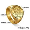  Vintage Tetragrammaton Rings Magical Wahyeh Blessed Pentagram of Solomon Finger Rings for Men Stainless Steel Jewelry