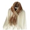 High End Imitation Cashmere Plaid Scarf Versatile and Warm In Winter  Women's Neck Scarf  Fringed Shawl