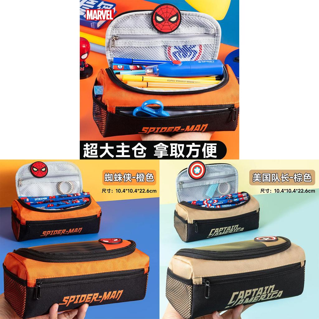 Spider Man Cartoon Kids Pen Case With Large Capacity For Students And Storage