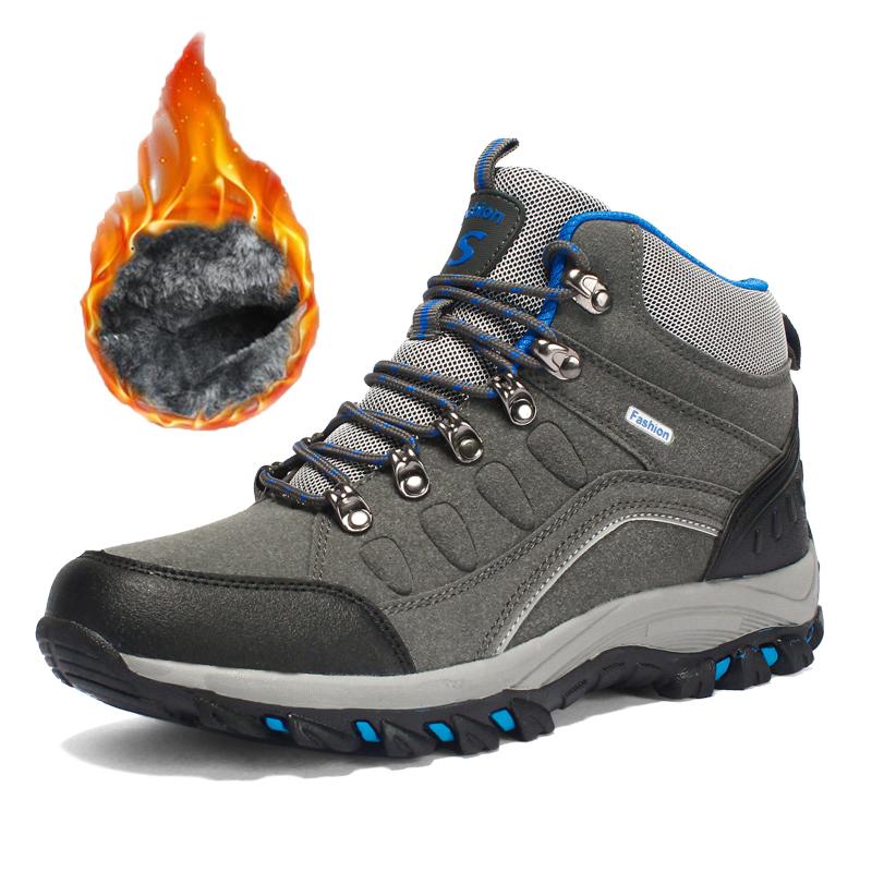 35-46 Paar Mode Plus Samt Warme High Top Baumwollschuhe Schneestiefel Plus Baumwolle Outdoor Wanderschuhe Wanderschuhe