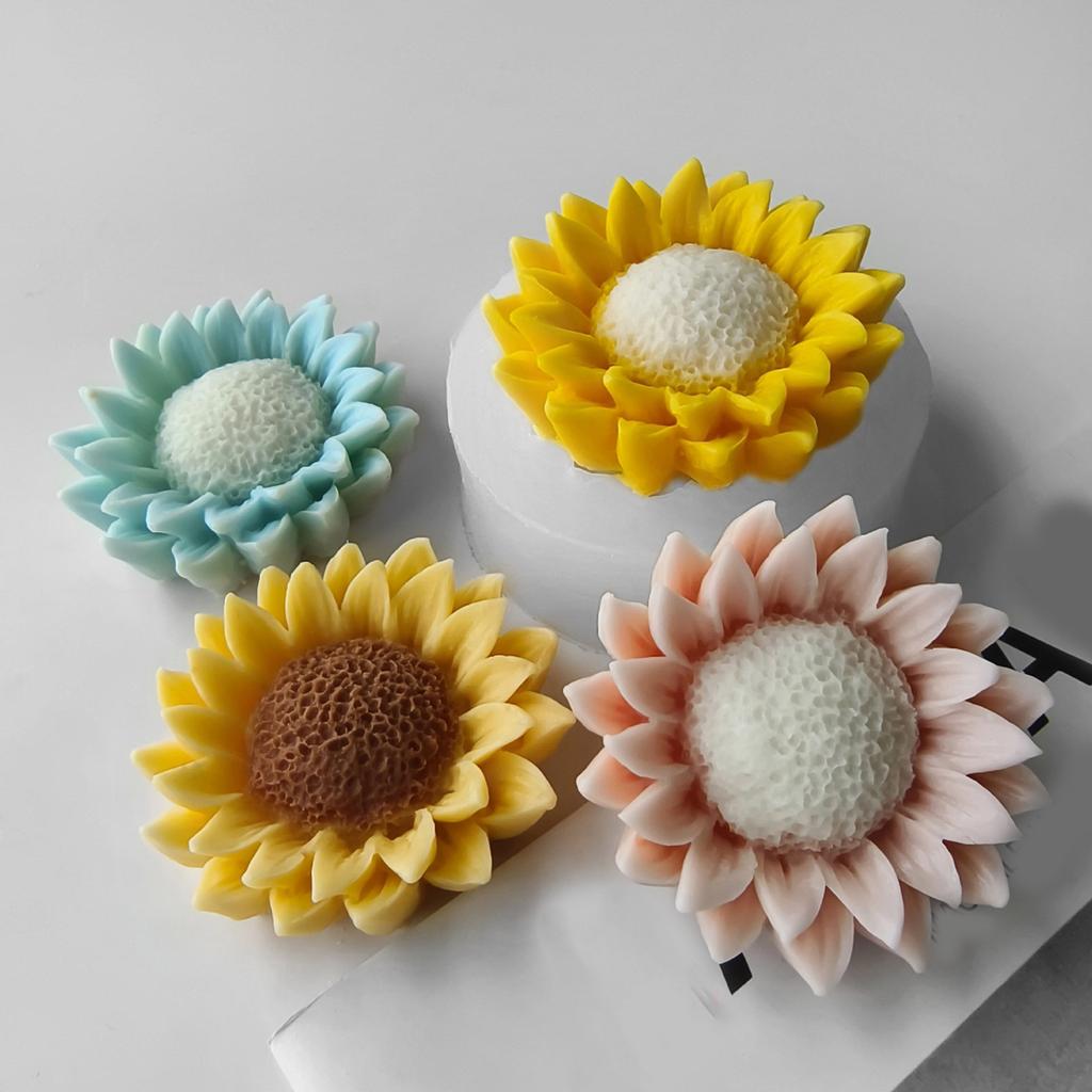 Silicone Ornament Molds Soap Making Moulds Flower Shape Candle Moulds Silicone Texture Suitable for Home Decorations