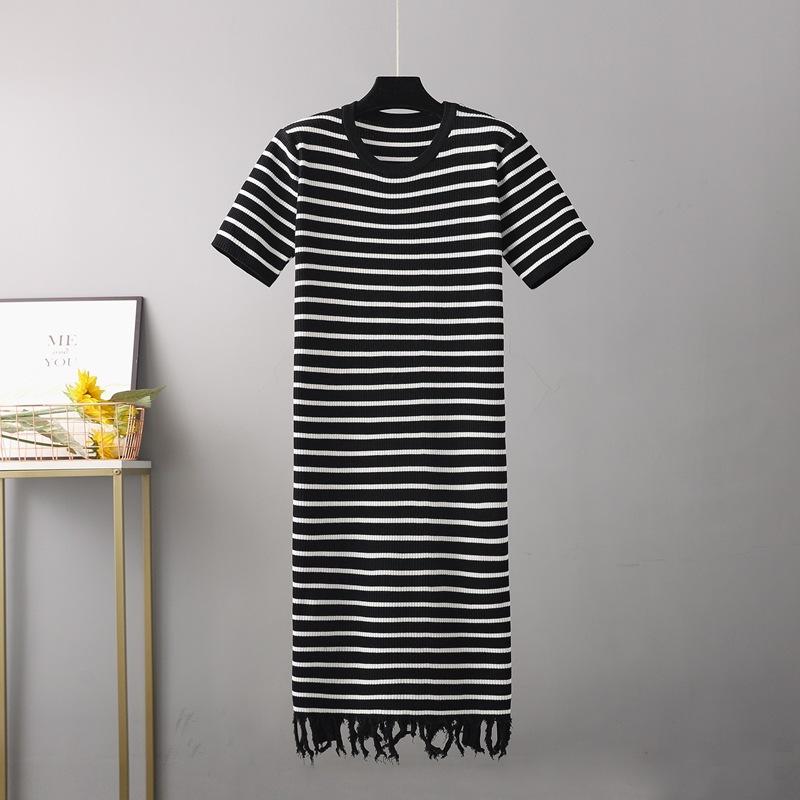 

Зеленое платье с v-образным вырезом, платье на бретельках, женское трикотажное платье в рубчик с высокой талией, клубные платья для женщин, летние платья Hlater One Size чёрный/белый