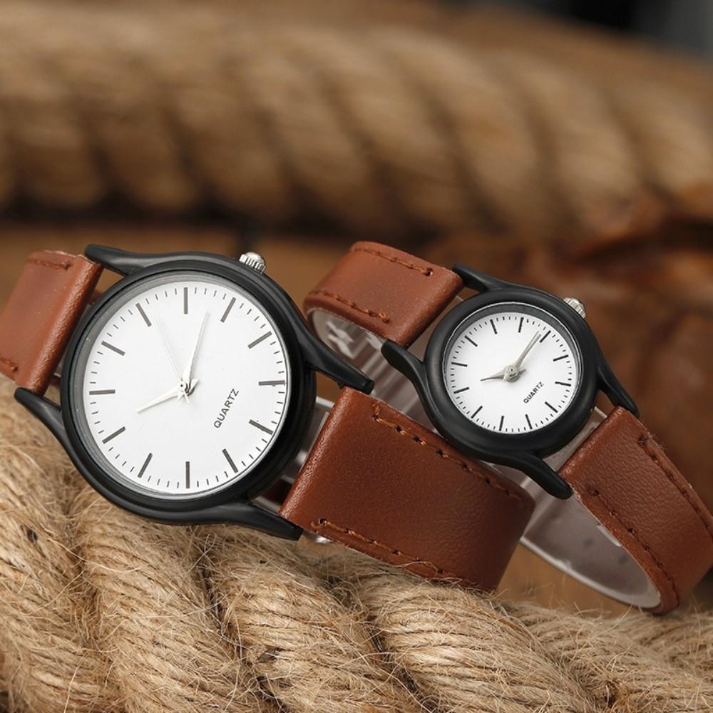 Minimalist Quartz Watch Round Dial Classic Wristwatches Casual Couples Watch for Men