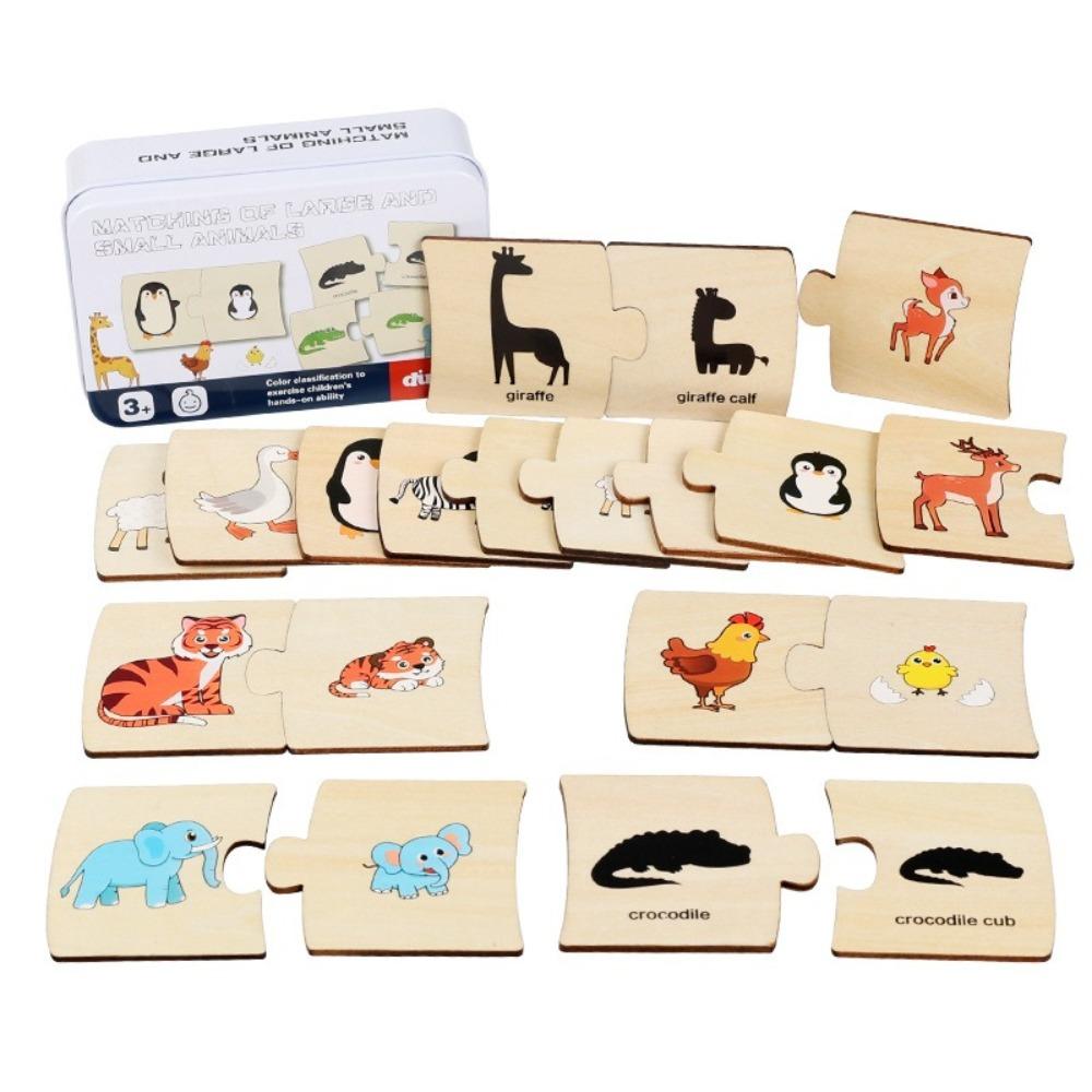 Interactive Wooden Learning Toy – Fun Animal & Number Matching Game for Shape Recognition & Early Math Skills, Ideal for Kids