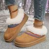 2025 Plus Size Winter New Arrival Comfortable Chunky Sole Padded Toe Ethnic Style Slip-On Snow Boots Cotton Boots for Women