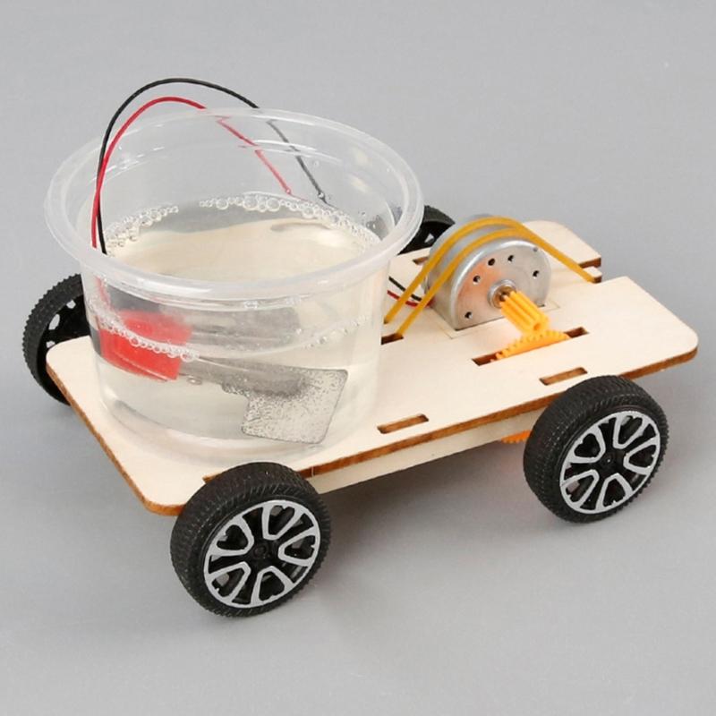 Friendly Saltwater Energy Toy Car Wooden Salt Water Power Vehicle Model Set For Students Science Education Projects