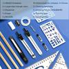 22pcs Professional Precision Compass Drafting Set with Heavy-Duty Metal Construction - Comprehensive Geometry Tools Kit with Protractor, Compass,