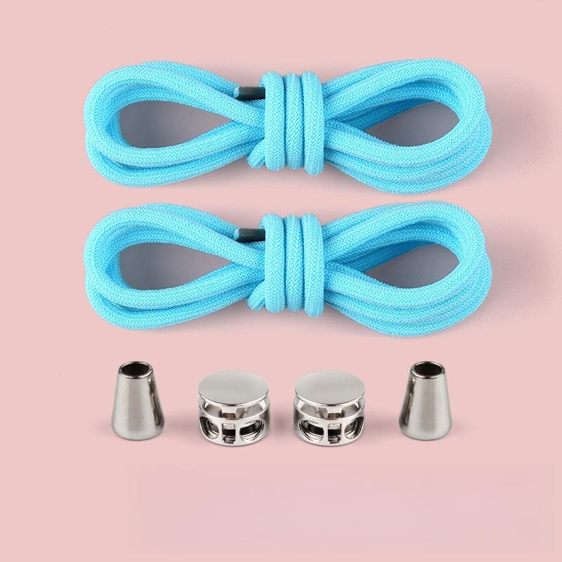 1 Paar Robuste Metall Runde Elastische Schnürsenkel ohne Binden, Hohe Elastizität für einfaches An- und Ausziehen, Verstellbare Passform für Stiefel, Schuhzubehör