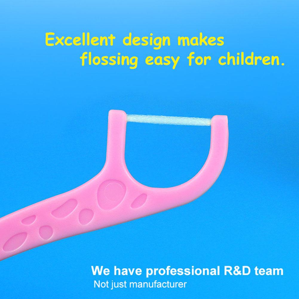 40Pcs Coloful Dental Floss Four Cartoon Animal Shape Toothpicks Interdental Floss Clean Teeth Tool Super Thin Floss Stick
