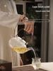 High-Temperature Resistant Pumpkin Glass Tea Set with Striped Design and Tea Infuser