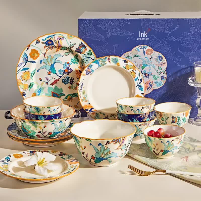 Chinese Ceramic Dinnerware Gift Set
