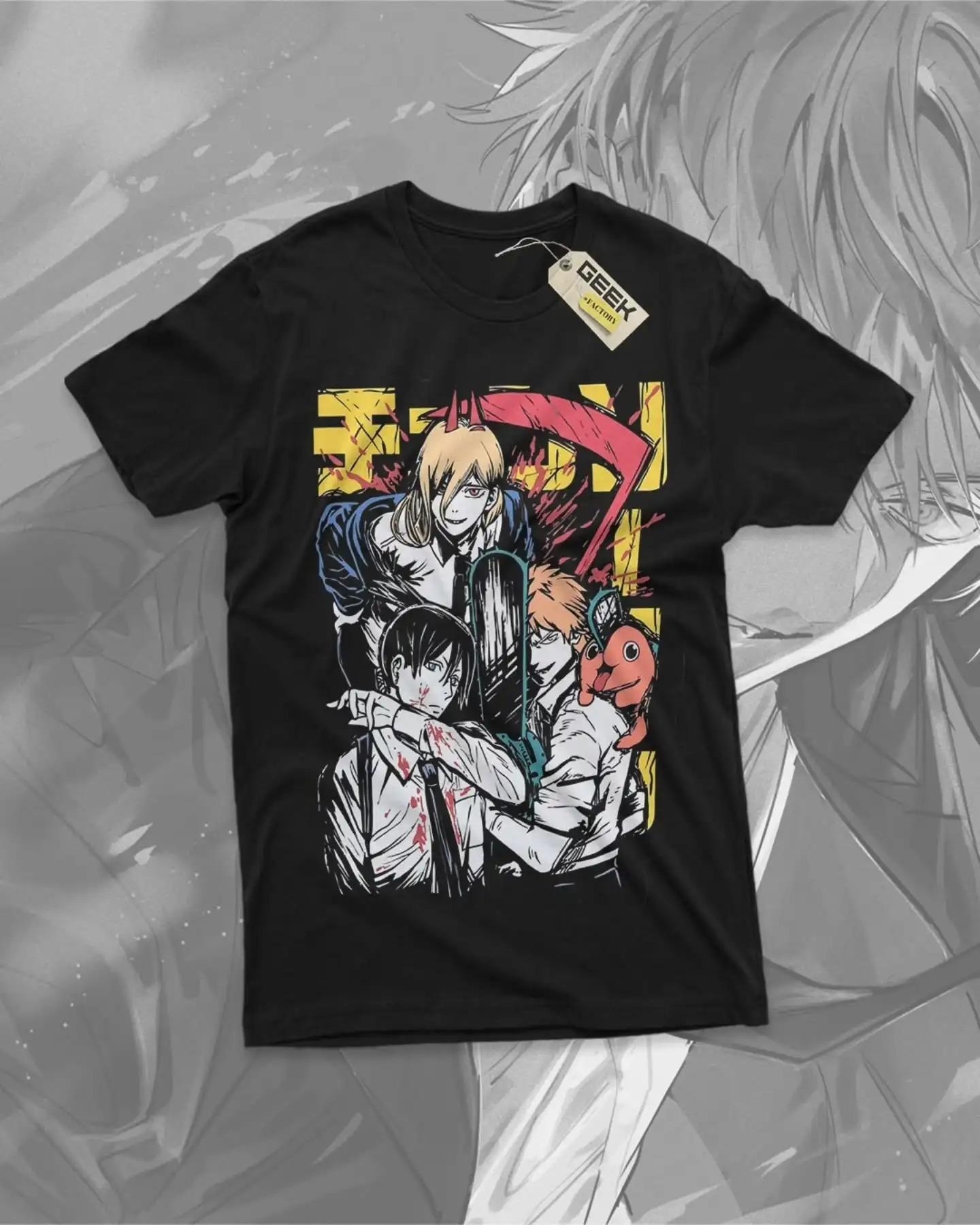 

Harajuku Goth T Shirt Chainsaw Man Y2k Anime Oversized Streetwear Short Sleeve Tops Harajuku Goth T Shirt Women Clothing Unisex 4XL