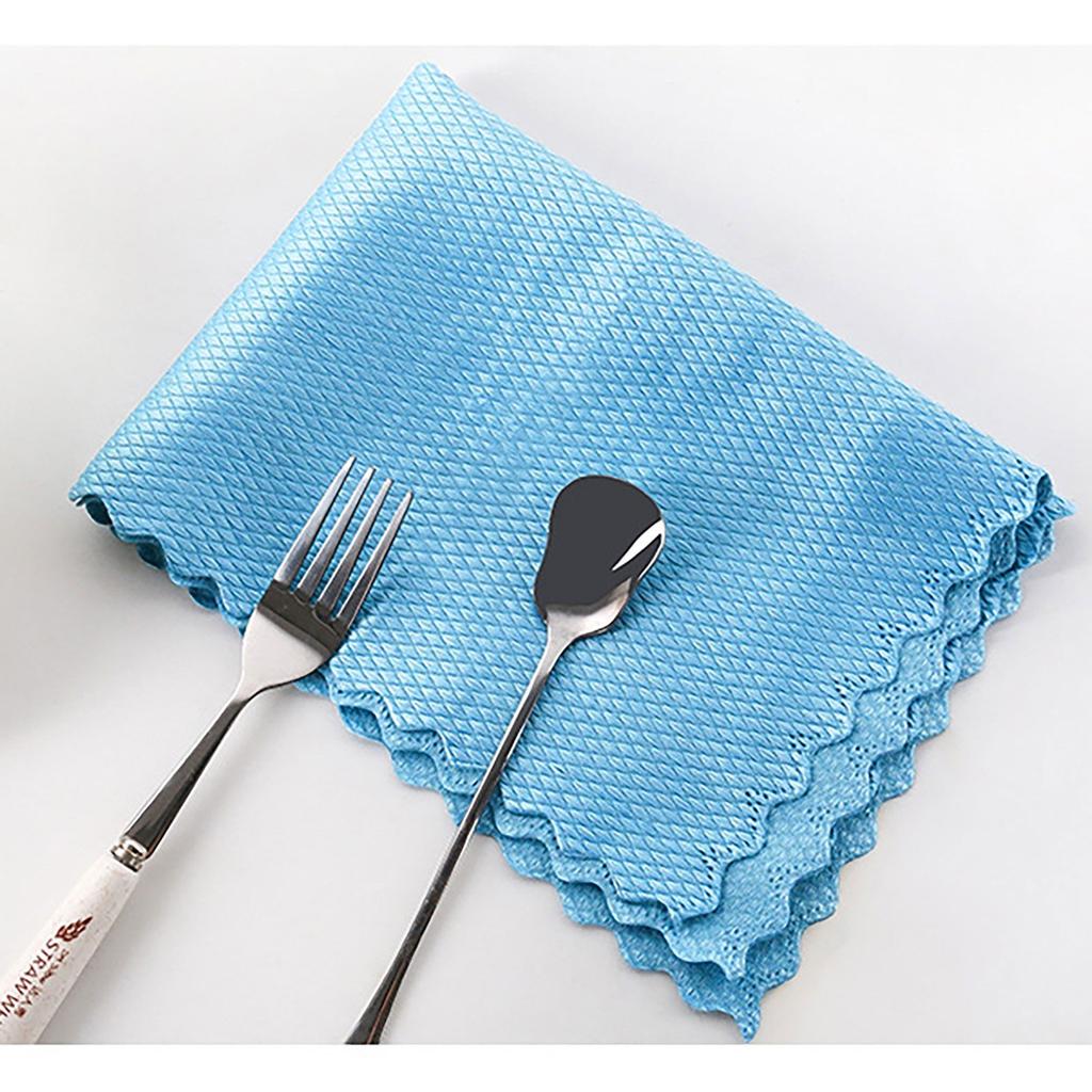 Cârpă de curățare din microfibră de sticlă, cu cârpă de pește absorbantă, reutilizabilă, multifuncțională, cârpă de curățare la scară nanometrică