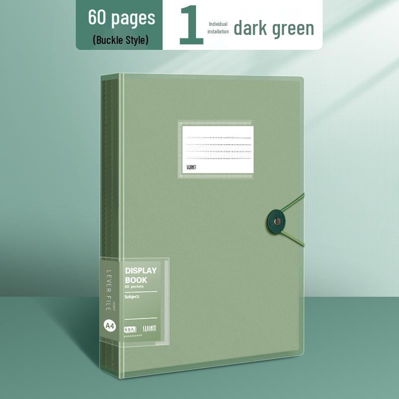 Transparent A4 Document Binder with Multi-Layer Insert Pages for Loose-Leaf Organization