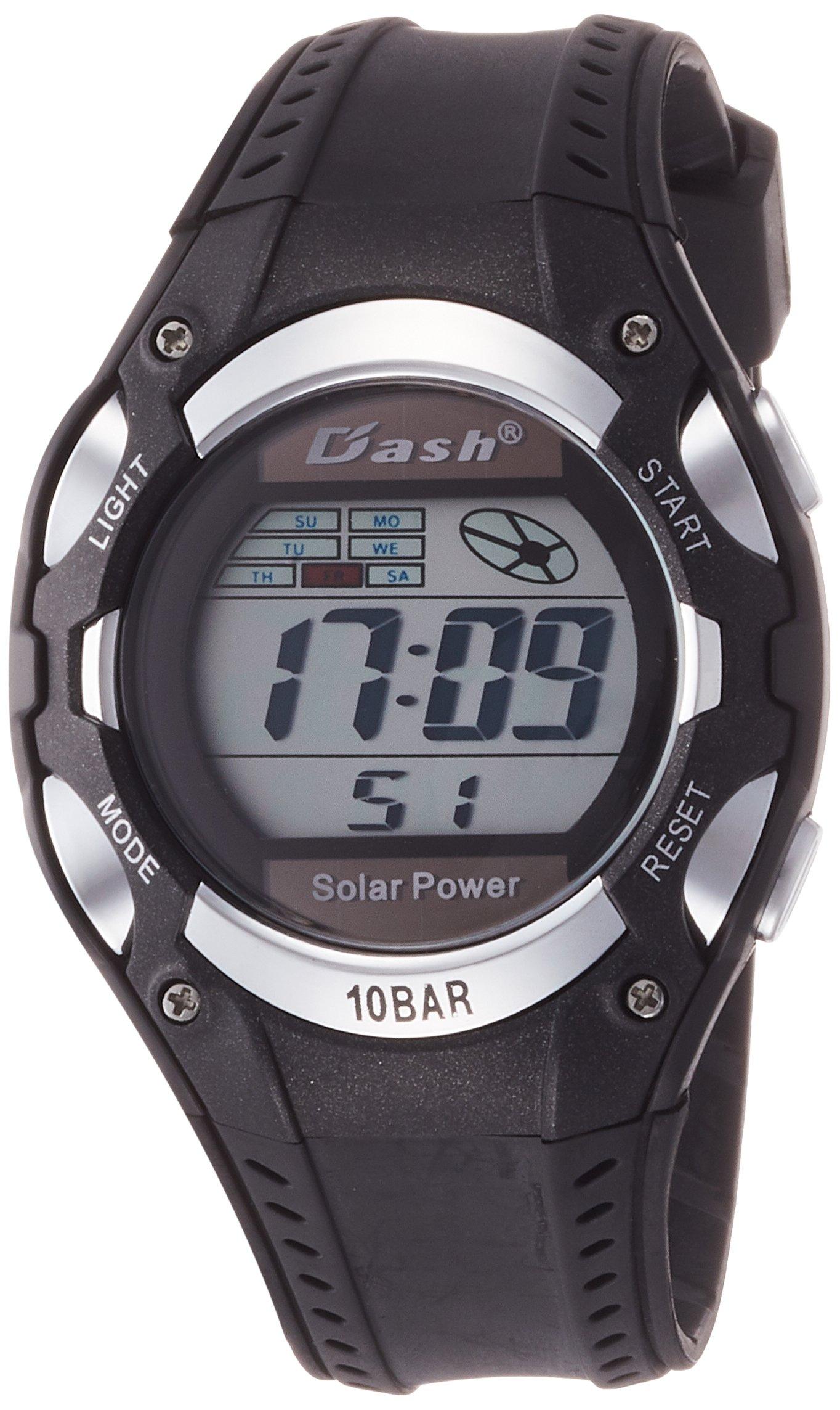 

[Arias] ADWW16032SOL13 Men s Solar Digital Dash Waterproof Multifunctional Urethane Belt Watch