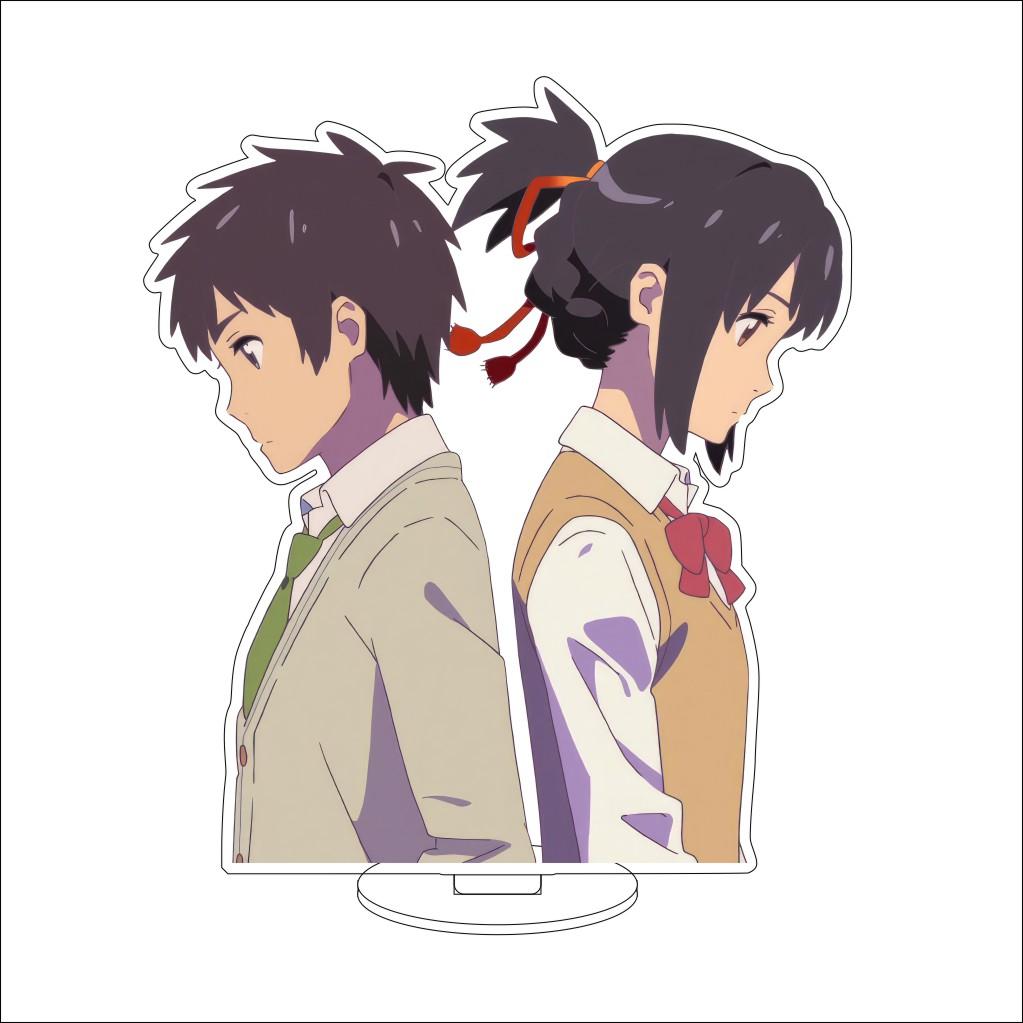 16CM Anime Your Name Cosplay Acrylic Stand Ornaments Okudera Miki Natori Sayaka Tachibana Taki Figure Stand Halloween Gifts
