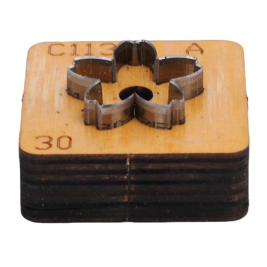 Wykrojnik do cięcia skóry w kształcie kwiatu   Drewno Stal węglowa Kształt kwiatu Forma do wycinania skóry do rzemiosła