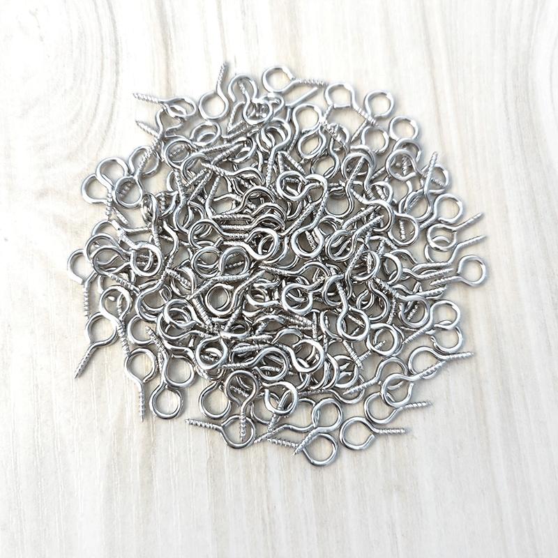 100-800pcs Small Tiny Mini Eye Pins Pins Hooks Eyelets Screw Threaded Gold Clasps Hooks Jewelry Findings For Making DIY 9x4mm