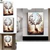 Modern Nordic Style Canvas Art With Deer And Tree Illustration For Living Room Decor
