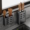 Küchenregal Boden Freies Stanzen Raum Aluminium Abtropfgestell Gewürz Messerhalter Wandhänger Wandbehang