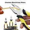 Multifunctional Hardware Pliers 8-inch Universal Wire Cutting Pliers, Diagonal Pliers, Crimping Pliers, Pointed Nose Pliers Manual Tools Electricians