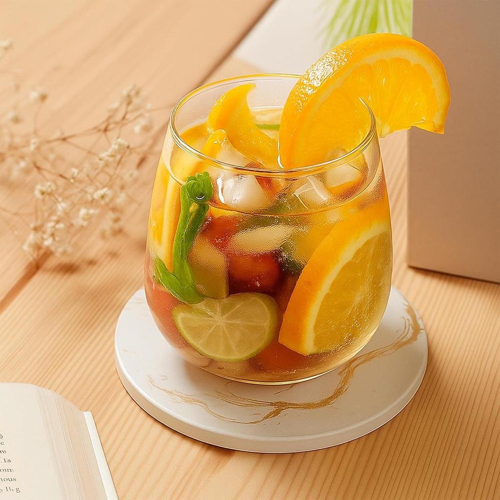 Ceramic Coasters with Matt Finish On Top & Cork Base | Coasters for Cups Set of 6