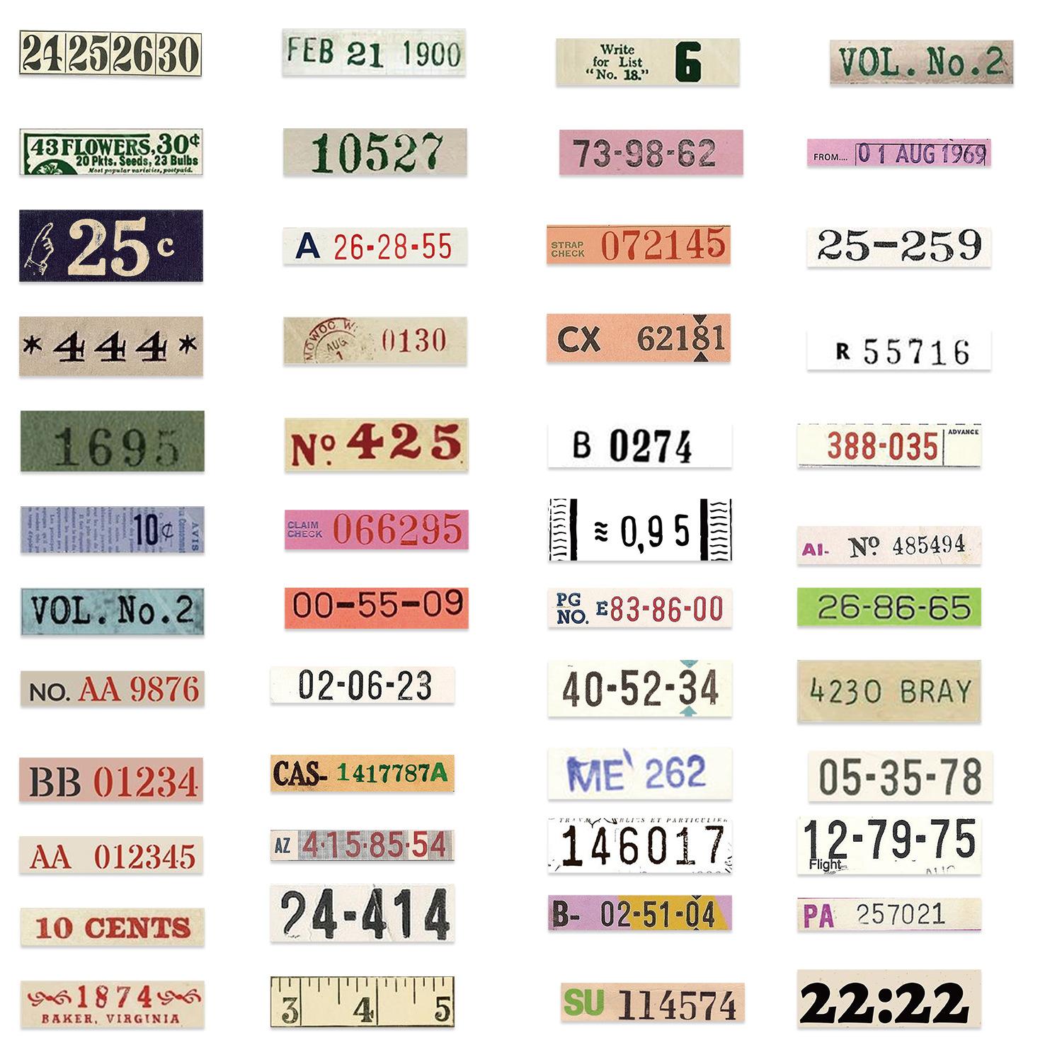 

50 шт./компл. винтажные цифровые этикетки серии 01 наклейки DIY модные водонепроницаемые наклейки-каракули