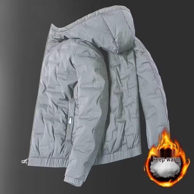 

Men s Plus Size Hooded Cotton Jacket - Lightweight, Loose, and Warm for Autumn/Winter 5XL зелений